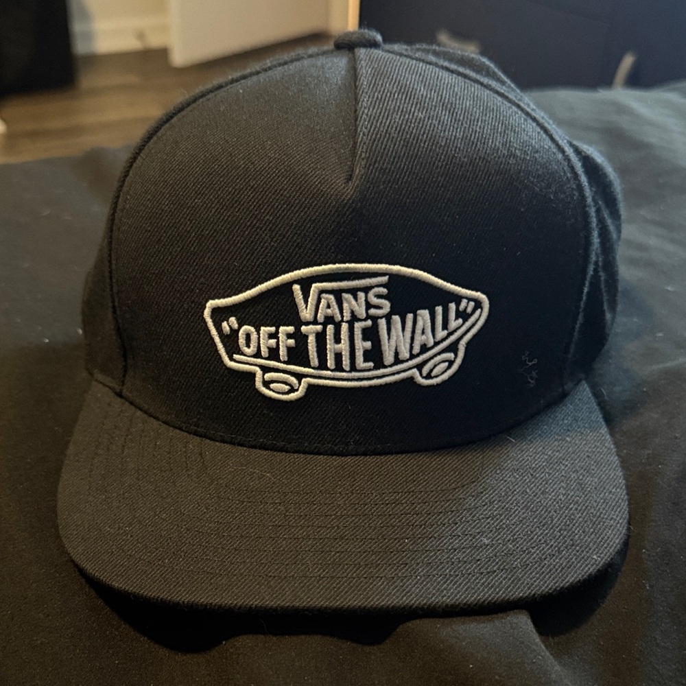 Vans Black Hat with White Logo